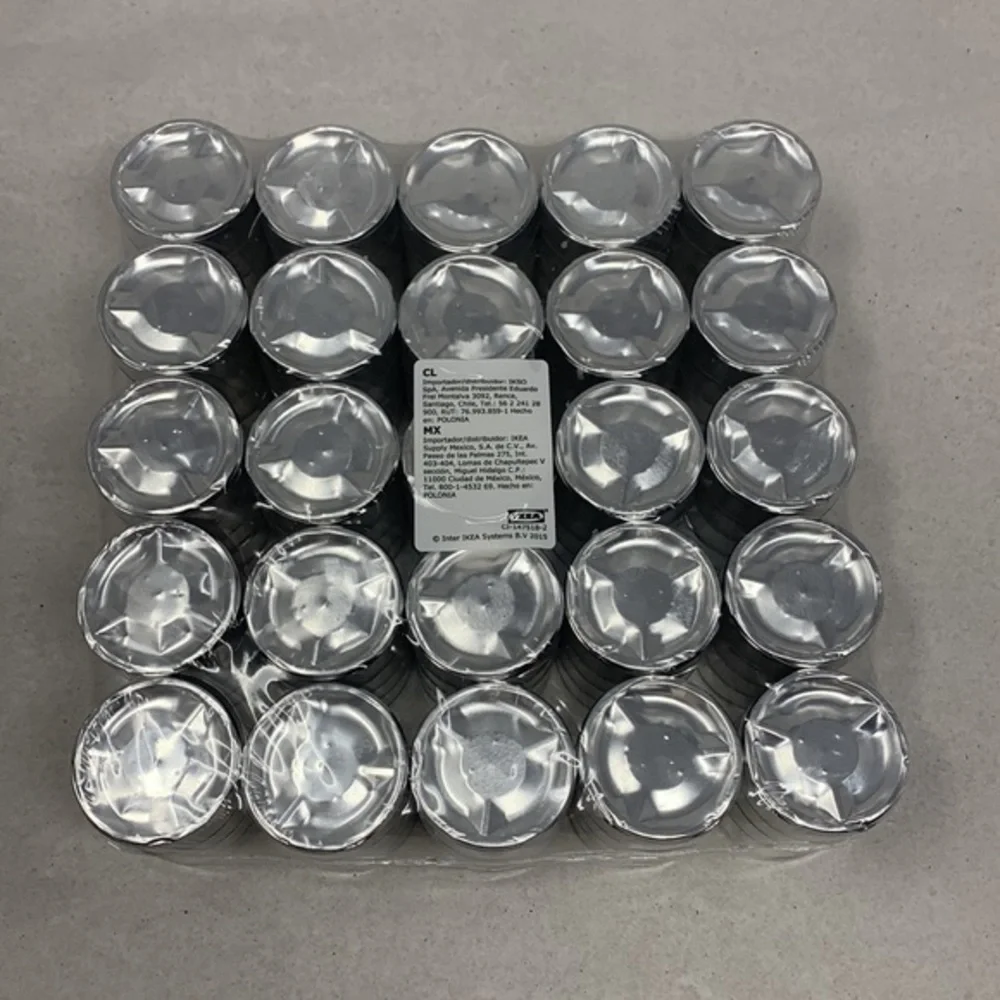 100 piece GLIMMA Unscented tealights 4hr Ikea Sweden for party or emergency new